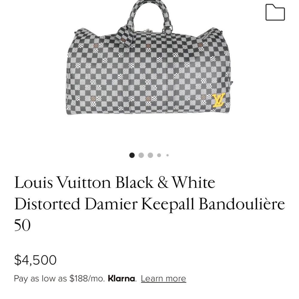 Louis Vuitton Distorted Damier keepall 50 - Picture 8 of 13